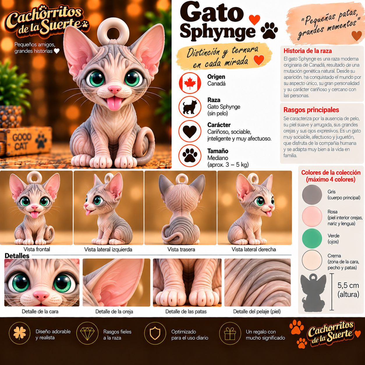 Ficha original de Gato Sphynge