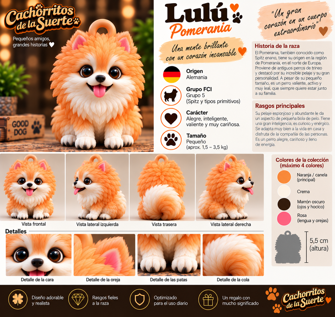 Ficha original de Lulú de Pomerania