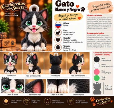 Ficha original de Gato Blanco y Negro